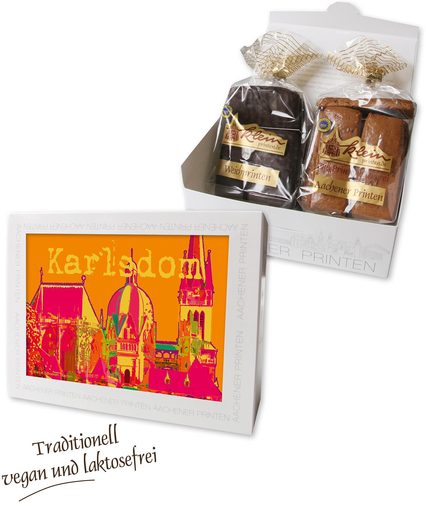 Stimmungsvolles Aachen Motiv "Dom Pop Art"